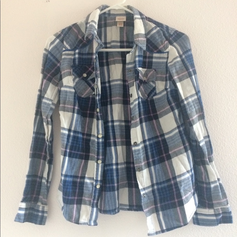 Flannel plaid top